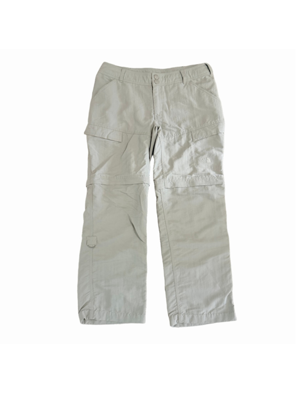 The North Face Zip Off Convertible Nylon Hiking Pants Beige Women's 10 Outdoors